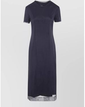 Simone Rocha Cotton Layered Knee-Length Dress - Blue