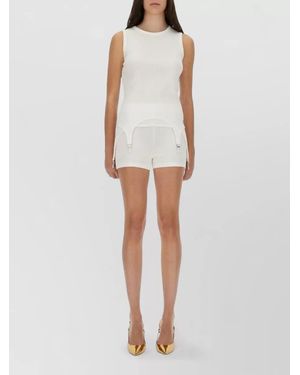 Jean Paul Gaultier Cotton Ribbed Sleeveless Tank Top - White