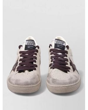 Golden Goose Ball Star Sneakers Suede Toe Perforated Design - Multicolor