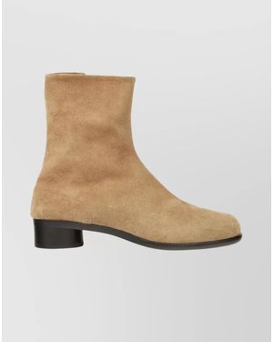 Maison Margiela Leather Tabi Ankle Boots - White