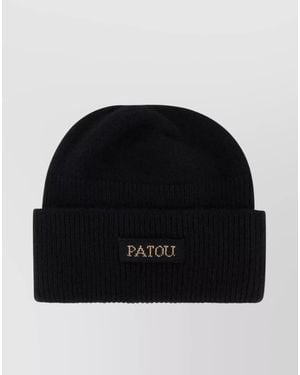 Patou Ribbed Beanie - Black