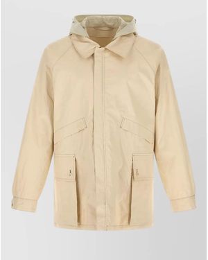 Lemaire Waterproof Hooded Raincoat - Natural