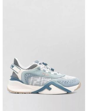 Fendi Mesh Low-Top Trainers - Blue