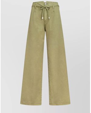 Etro Wide-Leg Jeans Featuring Embroidered Detail - Green