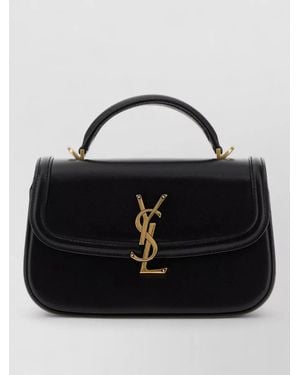 Saint Laurent Solferino Mini Leather Clutch Bag - Black