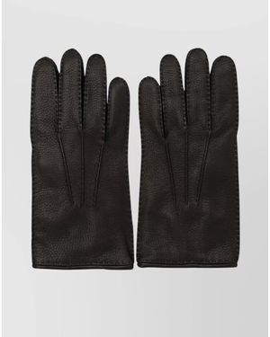 Restelli Leather Gloves - Black