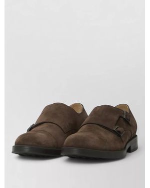 Tod's Suede Leather Monk Shoes - Brown