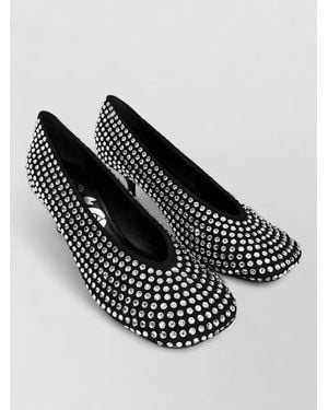 LA ROSE Crystal-Embellished Pumps - Black
