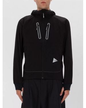 and wander Alpha Air Hooded Jacket - Black