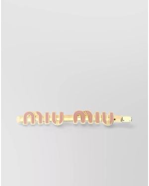 Miu Miu Metal Hair Clip - Natural