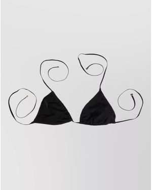 Dolce & Gabbana Embroidered Triangle Bikini - Metallic