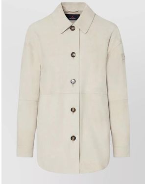 Peuterey Blazer Jacket Chest Pocket Design - Natural