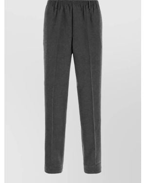 Cellar Door Wool Straight-Leg Pants - Gray