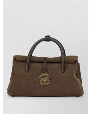 Zanellato Dotta Shoulder Bag Medium Adjustable Strap - Brown