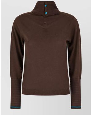 Paul Smith Merino Wool Turtleneck Jumper - Brown