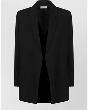 The Row Devlin Tailored Jacket Notch Lapel Longline - Black