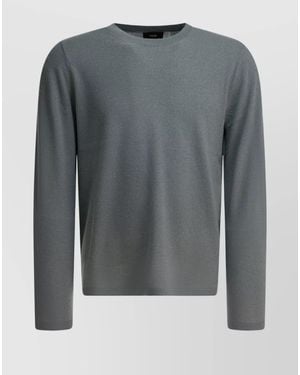 Vince Long Sleeve Crew Neck Knitwear Piece - Gray