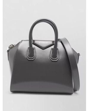 Givenchy Mini Clutch Bag Detachable Strap Top Handles - Grey