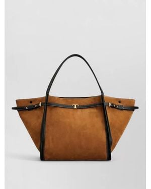 Tod's Tim Medium Shoulder Shopping Bag - Brown