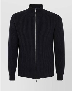 Drumohr Merino Wool Half Zip Jumper - Blue