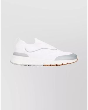 Brunello Cucinelli Stylish Trainers With Contrast Panel And Pull Tab - Multicolour
