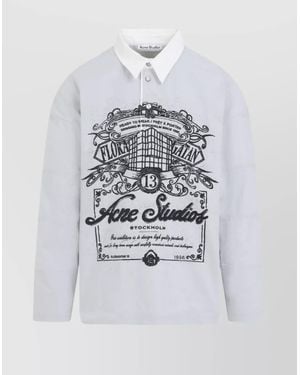 Acne Studios Long Sleeve Graphic Print T-Shirt - White
