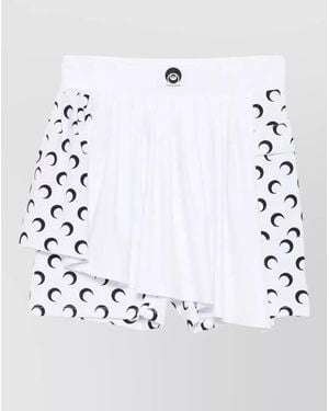 Marine Serre Printed Athleisure Mini Skort - White