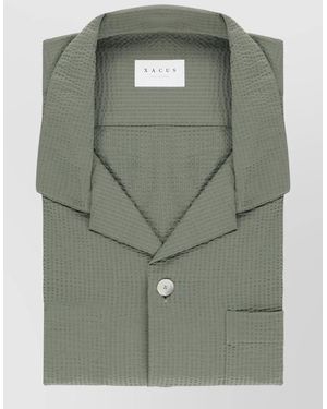 Xacus Seersucker Long-Sleeve Shirt - Green