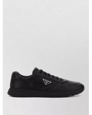 Prada Prax 2.0 Leather Lace Up Trainers - Black