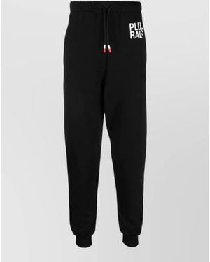 Peuterey Logo Print Cotton Track Trousers - Black