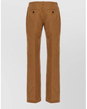 McQueen Low-Rise Straight-Leg Chinos - Brown