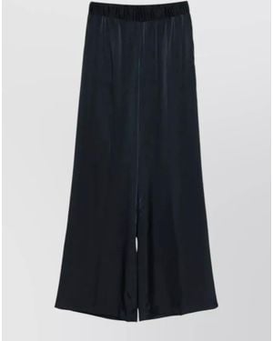 P.A.R.O.S.H. Satin Wide Leg Trousers - Blue