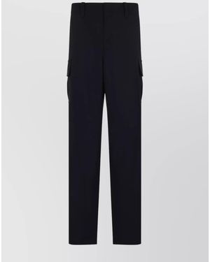 Bottega Veneta Wool Cargo Trousers - Blue