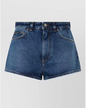 Dolce & Gabbana High Cut Denim Shorts Casual Style - Blue