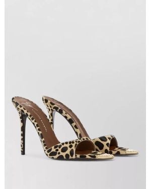 Giuseppe Zanotti Leopard-Print Rhinestone Mules - Multicolor