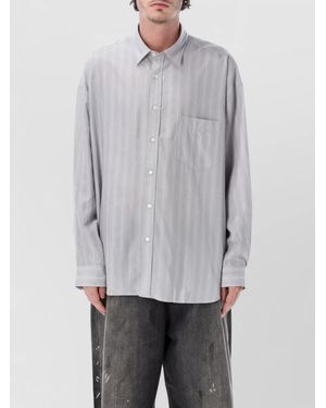Acne Studios Soffia Striped Shirt Long Sleeve Pocket - Grey