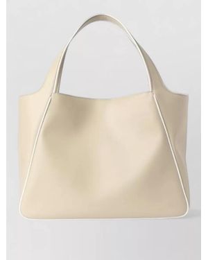 Stella McCartney Logo Tote Shoulder Bag Eco Alter - Natural
