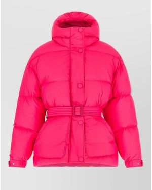 Ienki Ienki Down Oversized Belted Quilted Hooded Coat - Pink