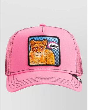 Goorin Bros Trucker Hat Pop Art Lion Queen - Pink