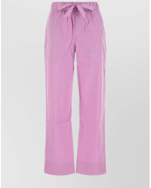 Tekla Cotton Pajamas Pant Back Pocket - Pink