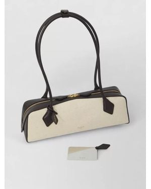 Alaïa Le Teckel Medium Canvas Clutch Bag - Natural
