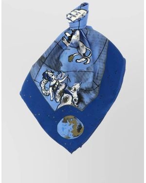 Diane von Furstenberg Printed Scarf - Blue
