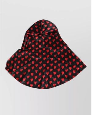 Dolce & Gabbana Heart Print Silk Scarf Luxurious Accessory - Red