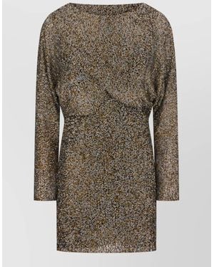 Alberta Ferretti Embellished Dress - Gray