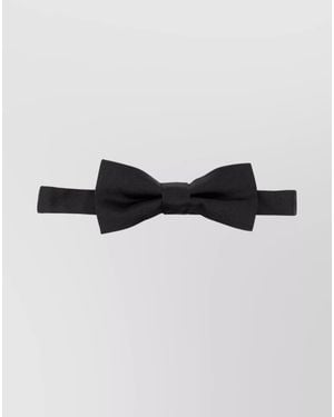 DSquared² Silk Fine Ribbed Bow Tie - Black