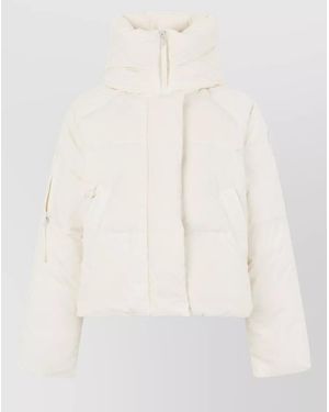 Canada Goose Cropped Hooded Puffer Jacket - Natural