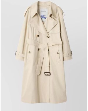 Burberry Belted Double-Breasted Trench Coat - Natural