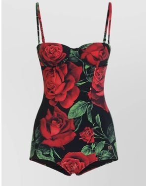Dolce & Gabbana One-Piece Swimsuit - Red