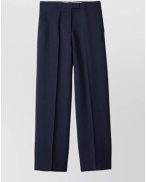 Miu Miu Tailored Trousers Belt Loops Side Tie - Blue