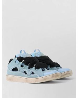 Lanvin Leather Low-Top Trainers - Blue